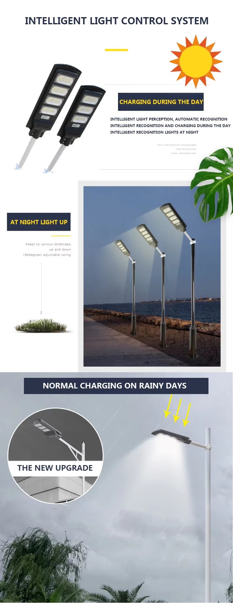 Hot Products Top 20 Outdoor Solar Street Light Price List All in One LED Solar Street Light 30W 120W