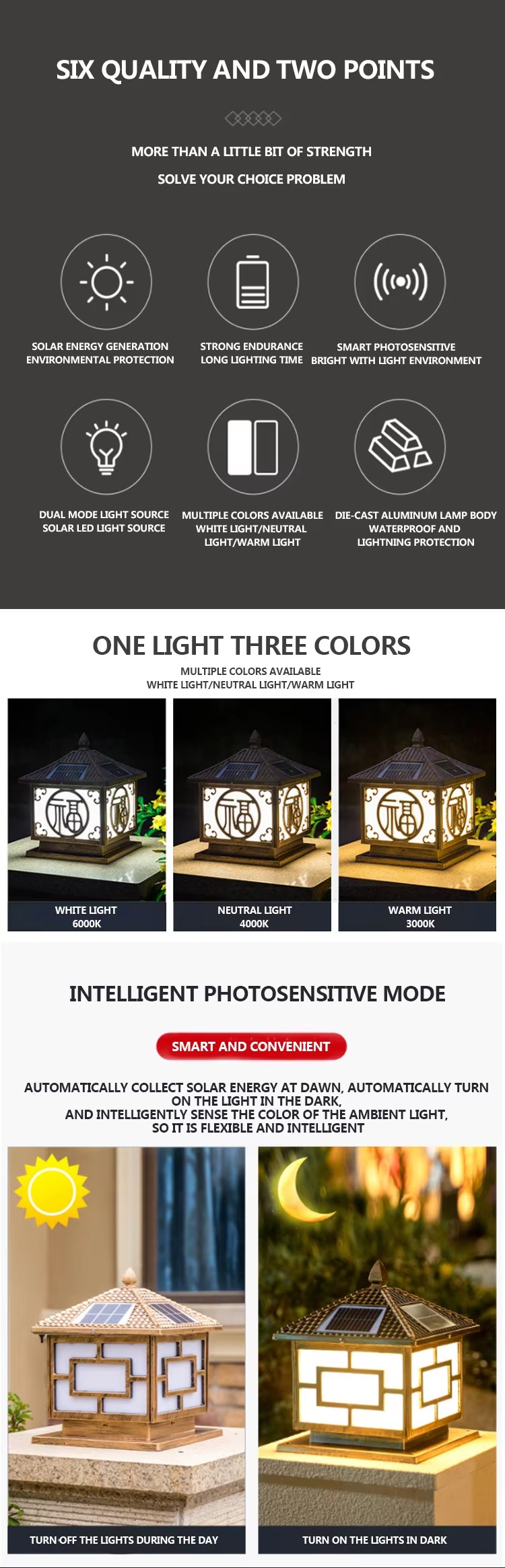 Hot Selling Cheap Courtyard Gate Pillar Lamp Pathway Yard Waterproof Outdoor Garden Solar Led Verandah Pillar Lights